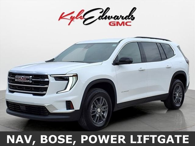 2026 GMC Acadia Elevation in Summit White — front three-quarter view