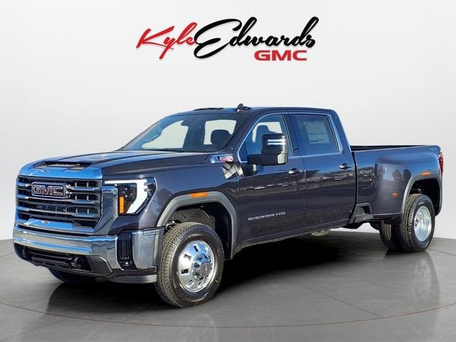 2026 GMC Sierra 3500 HD SLE DRW in Titanium Rush Metallic — front three-quarter view