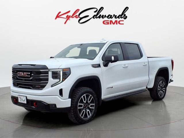 2026 GMC Sierra 1500 AT4 in Summit White — front three-quarter view
